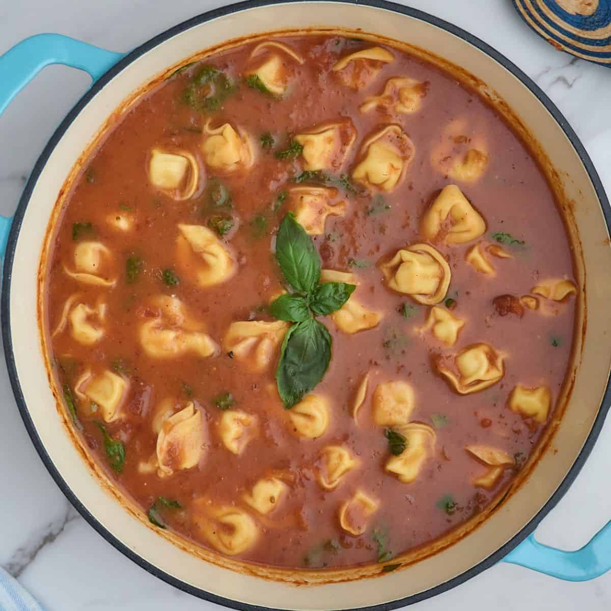 Vegan Tomato Tortellini Soup