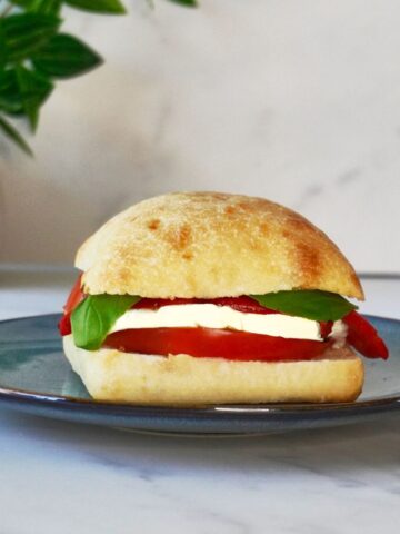 Vegan Caprese with Red Peppers