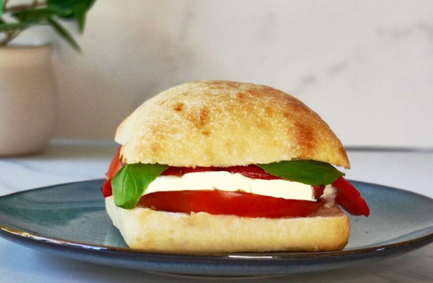 Vegan Caprese with Red Peppers